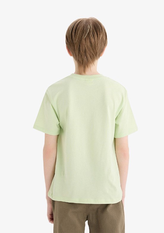 DEFACTO Yeşil Erkek Çocuk Kısa Kol T-Shirt