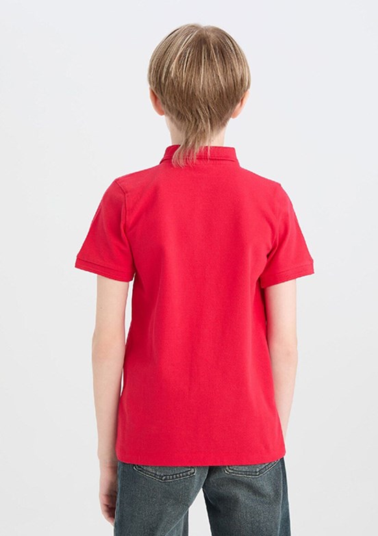 DEFACTO Kırmızı Erkek Çocuk Polo Yaka T-Shirt