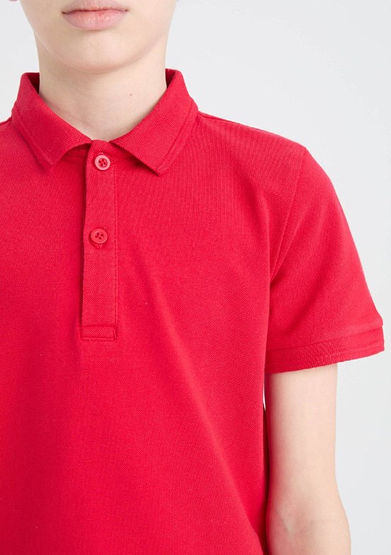DEFACTO Kırmızı Erkek Çocuk Polo Yaka T-Shirt