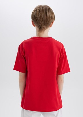 DEFACTO Kırmızı Erkek Çocuk Kısa Kol T-Shirt