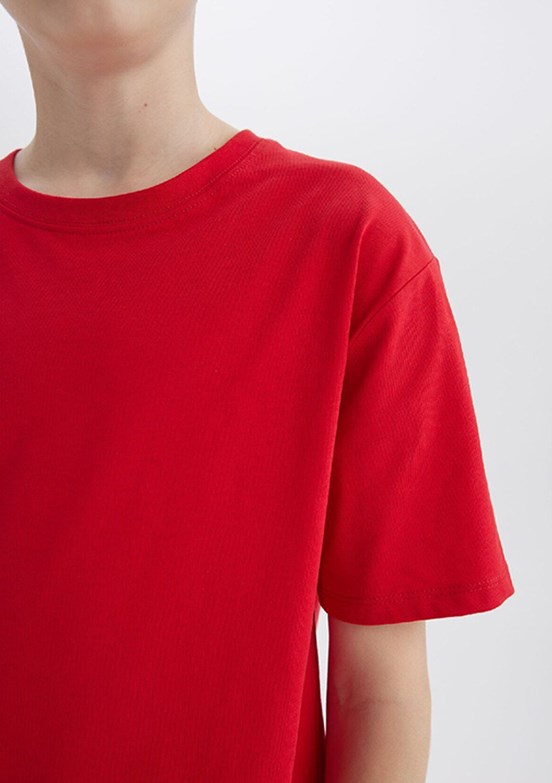 DEFACTO Kırmızı Erkek Çocuk Kısa Kol T-Shirt