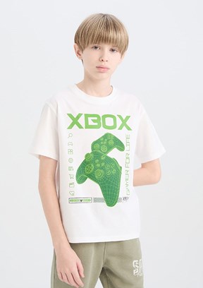 DEFACTO Beyaz Erkek Çocuk Kısa Kol T-Shirt