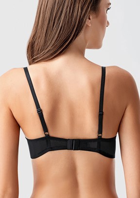 NEW BRA - 3384150000 Kadın Siyah Destekli Dantelli Sütyen