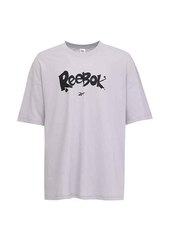 REEBOK NEW ID OVRS GFX TEE Gri Erkek Kısa Kol T-shirt
