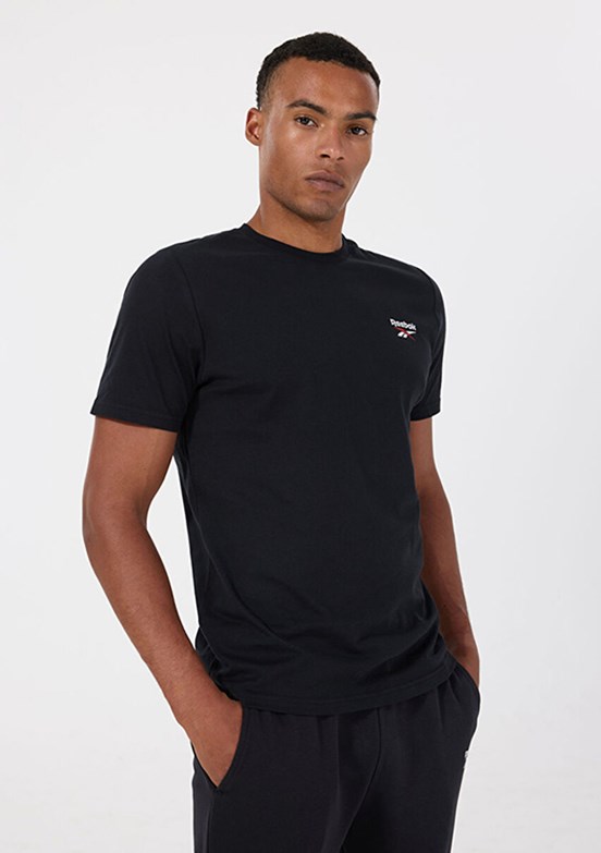 REEBOK 5M NEW ID REG SL TEE Siyah Erkek Kısa Kol  T-Shirt