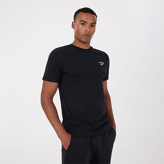REEBOK 5M NEW ID REG SL TEE Siyah Erkek Kısa Kol  T-Shirt