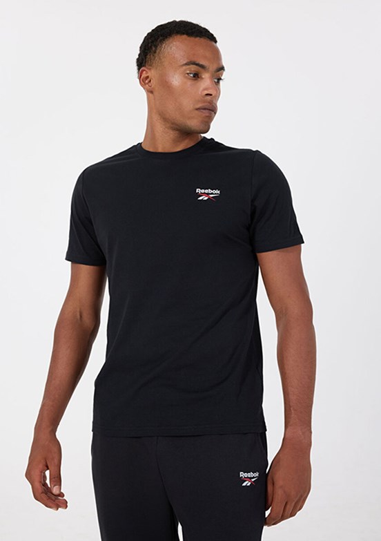 REEBOK 5M NEW ID REG SL TEE Siyah Erkek Kısa Kol  T-Shirt