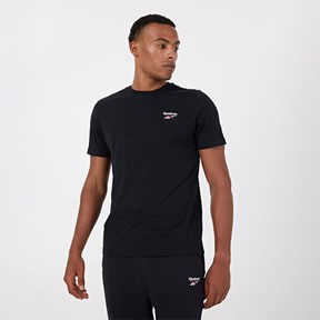 REEBOK 5M NEW ID REG SL TEE Siyah Erkek Kısa Kol  T-Shirt