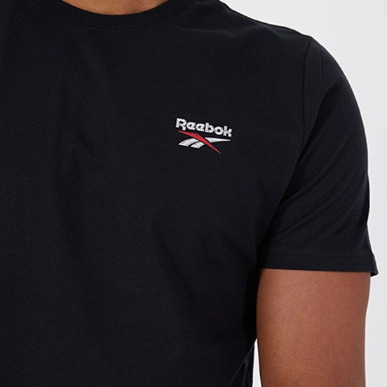 REEBOK 5M NEW ID REG SL TEE Siyah Erkek Kısa Kol  T-Shirt