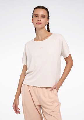 REEBOK Rela Tee Bej Kadın Kısa Kol T-shirt