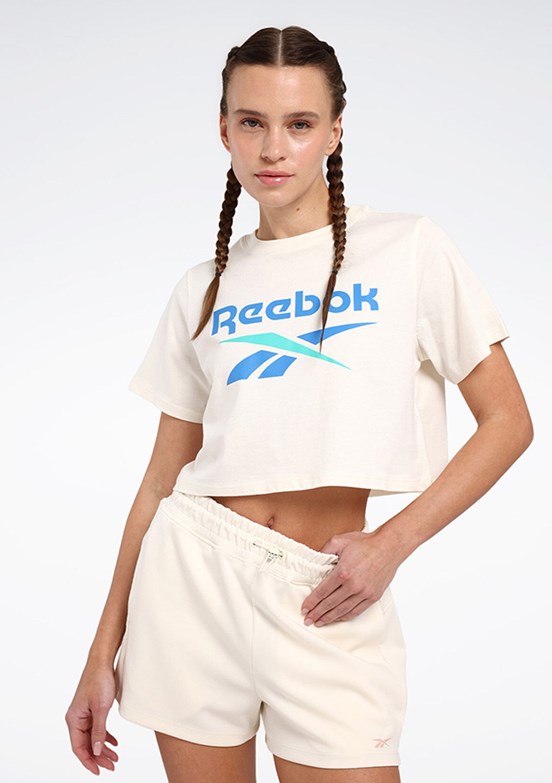 REEBOK New ID Reg Crp Tee Bej Kadın Kısa Kol T-shirt