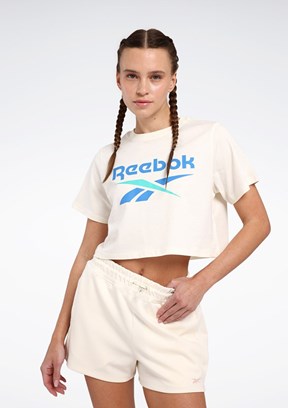 REEBOK New ID Reg Crp Tee Bej Kadın Kısa Kol T-shirt