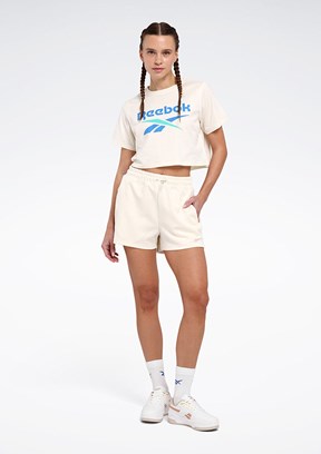 REEBOK New ID Reg Crp Tee Bej Kadın Kısa Kol T-shirt