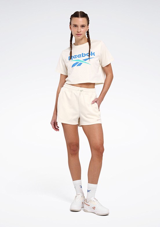 REEBOK New ID Reg Crp Tee Bej Kadın Kısa Kol T-shirt