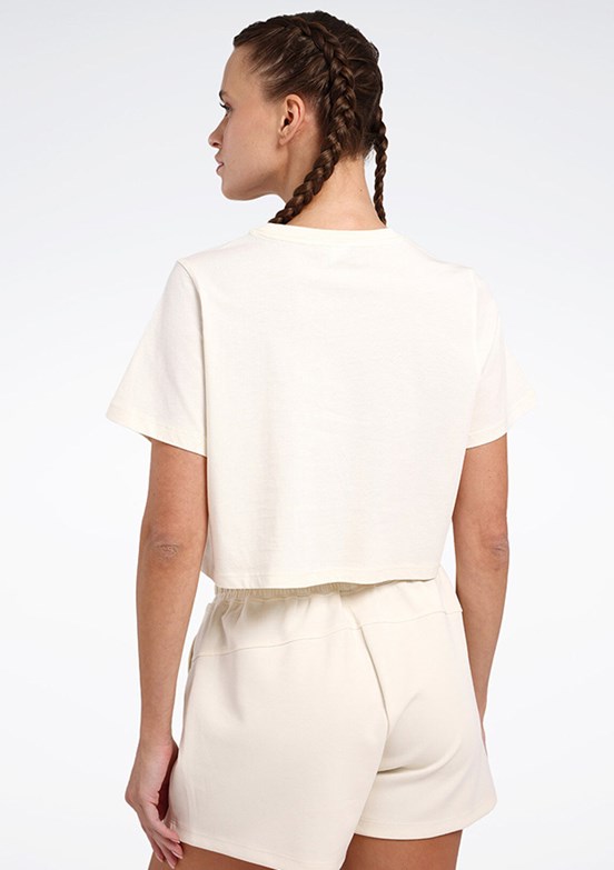 REEBOK New ID Reg Crp Tee Bej Kadın Kısa Kol T-shirt