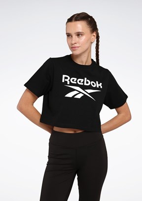 REEBOK New ID Reg Crp Tee Siyah Kadın Kısa Kol T-shirt