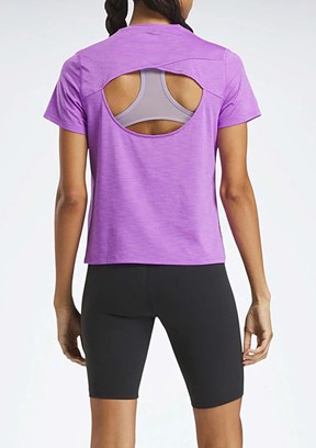 REEBOK 5M RBK-CHILL ATHLETIC TEE Lila Kadın Slim Fit T-Shirt