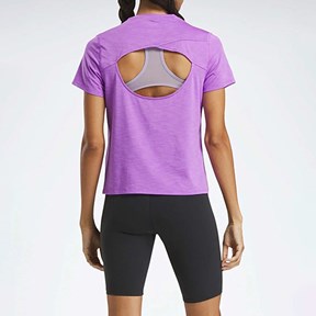 REEBOK 5M RBK-CHILL ATHLETIC TEE Lila Kadın Slim Fit T-Shirt