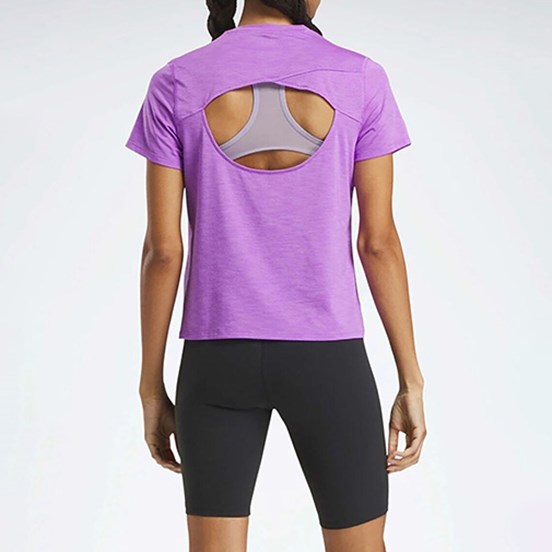 REEBOK 5M RBK-CHILL ATHLETIC TEE Lila Kadın Slim Fit T-Shirt