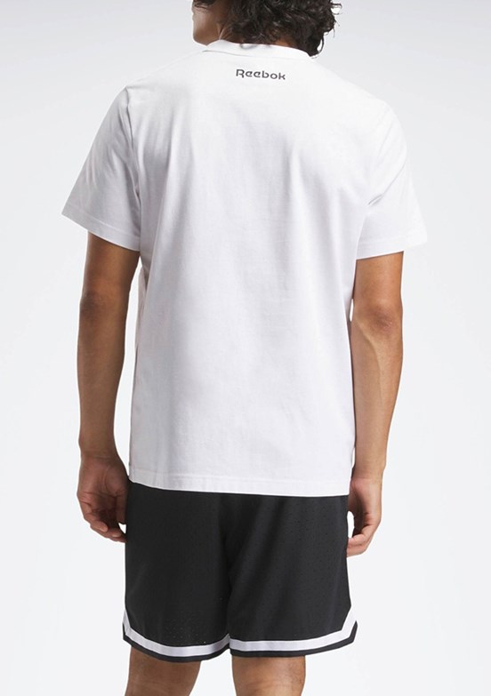 REEBOK Basketball Beyaz Erkek Kısa Kol T-shirt