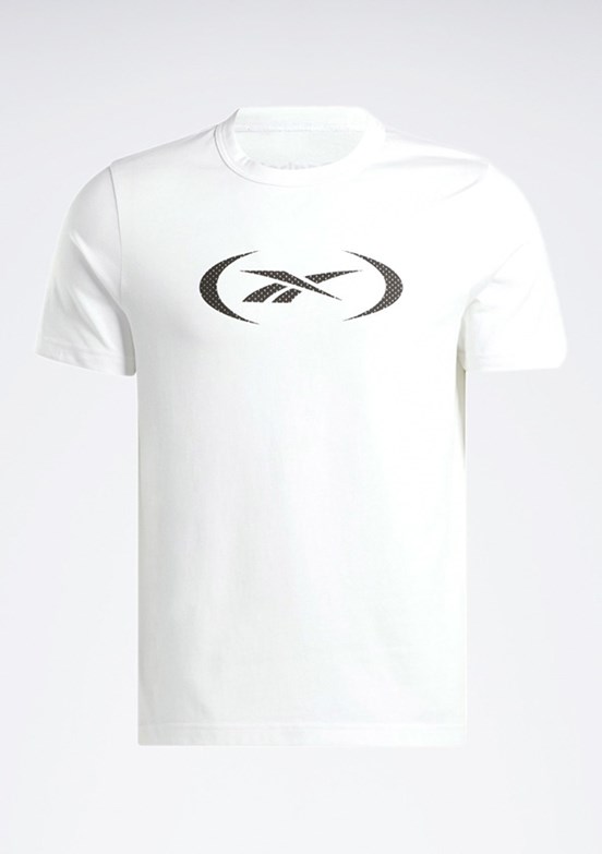 REEBOK Basketball Beyaz Erkek Kısa Kol T-shirt