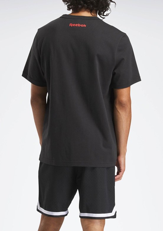 REEBOK Basketball Siyah Erkek Kısa Kol T-shirt