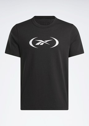 REEBOK Basketball Siyah Erkek Kısa Kol T-shirt