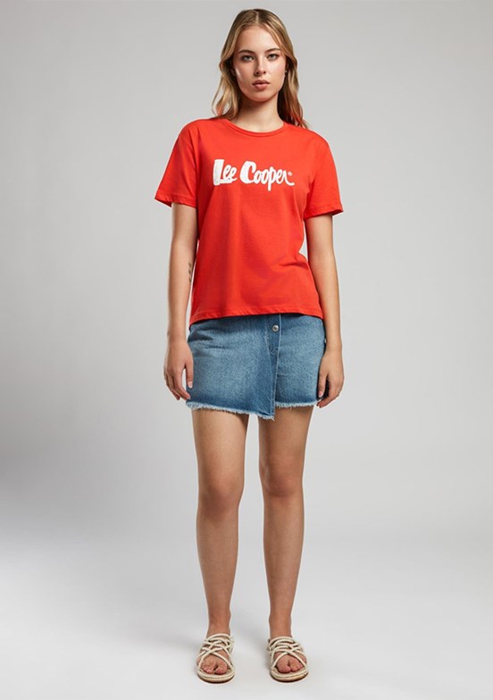 LEE COOPER Londonlogo Mercan Kadın O Yaka T-shirt