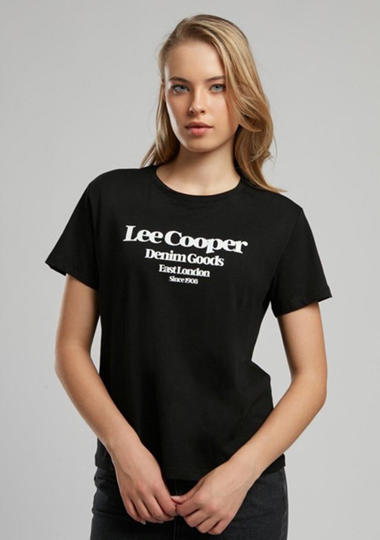 LEE COOPER Brighton Siyah Kadın O Yaka T-shirt