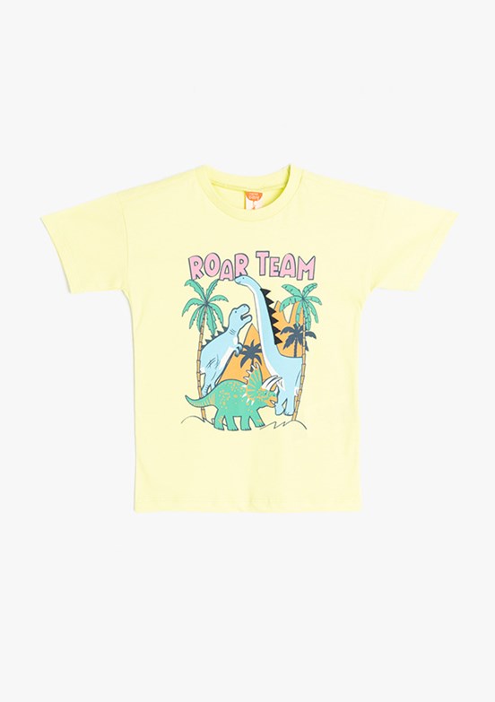 KOTON Yeşil Erkek Bebek Baskılı T-Shirt