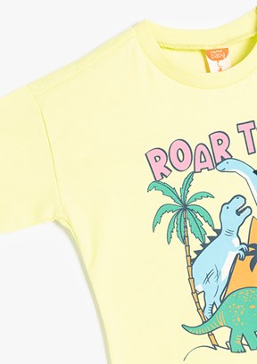 KOTON Yeşil Erkek Bebek Baskılı T-Shirt