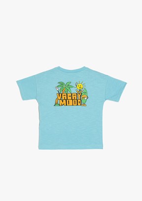 KOTON Mavi Erkek Bebek Bisiklet Yaka T-Shirt