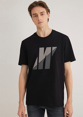 MAVİ Siyah Erkek Baskılı T-Shirt