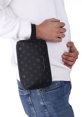 PİERRE CARDİN Siyah Erkek El Çantası