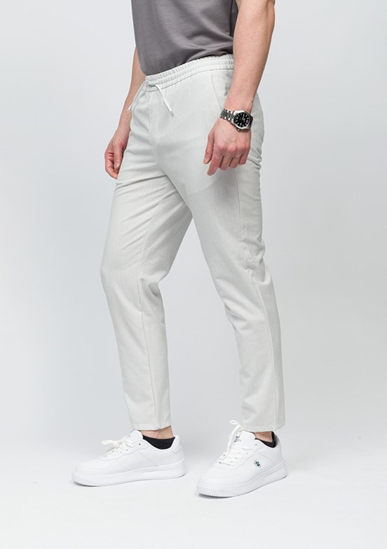JOHNNY JOE Ekru Erkek Jogger Pantolon