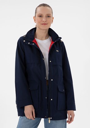 US POLO ASSN Lacivert Kadın Basic Kaban