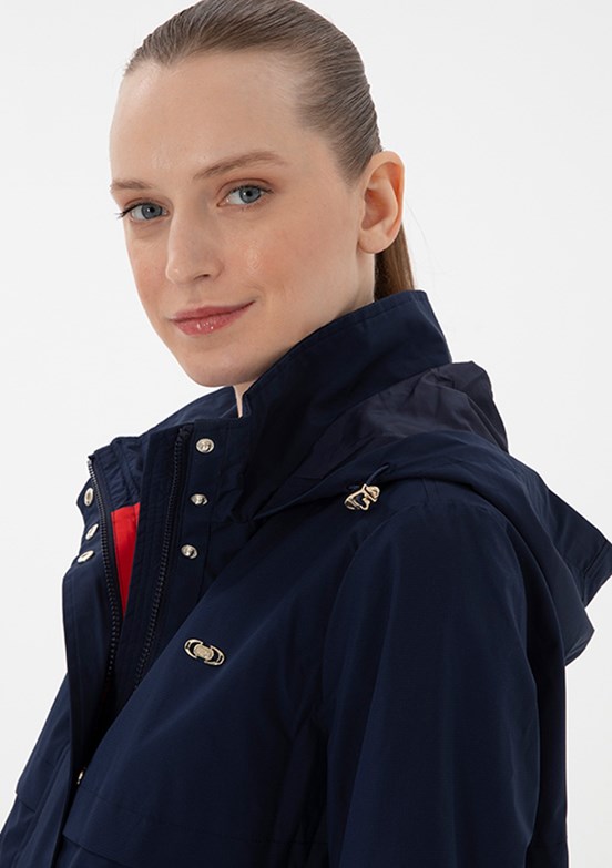 US POLO ASSN Lacivert Kadın Basic Kaban