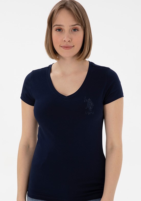 US POLO ASSN Lacivert Kadın Basic T-Shirt