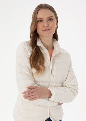 US POLO ASSN Beyaz Kadın Basic Mont