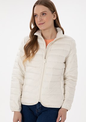 US POLO ASSN Beyaz Kadın Basic Mont