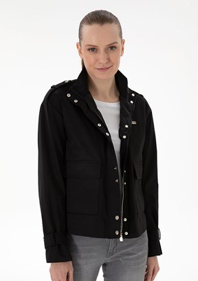 US POLO ASSN Siyah Kadın Regular Mont