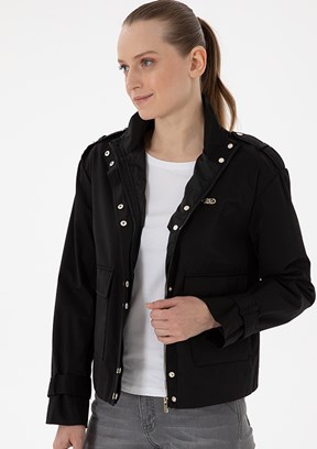 US POLO ASSN Siyah Kadın Regular Mont