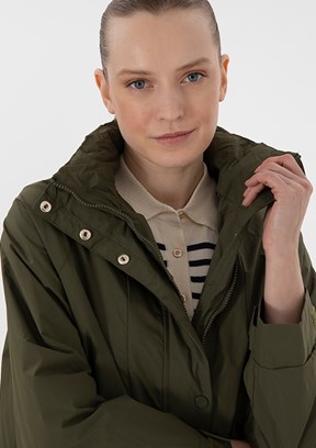US POLO ASSN Yeşil Kadın Trençkot Kaban