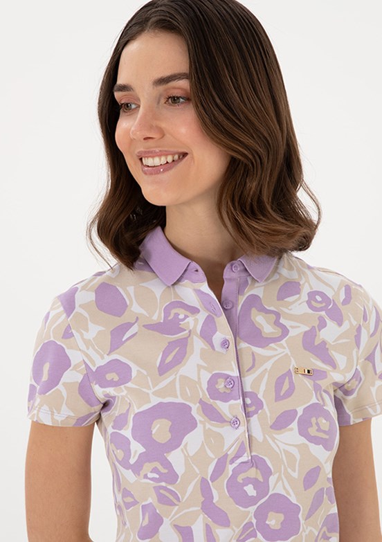US POLO ASSN Mor Kadın Slim T-shirt