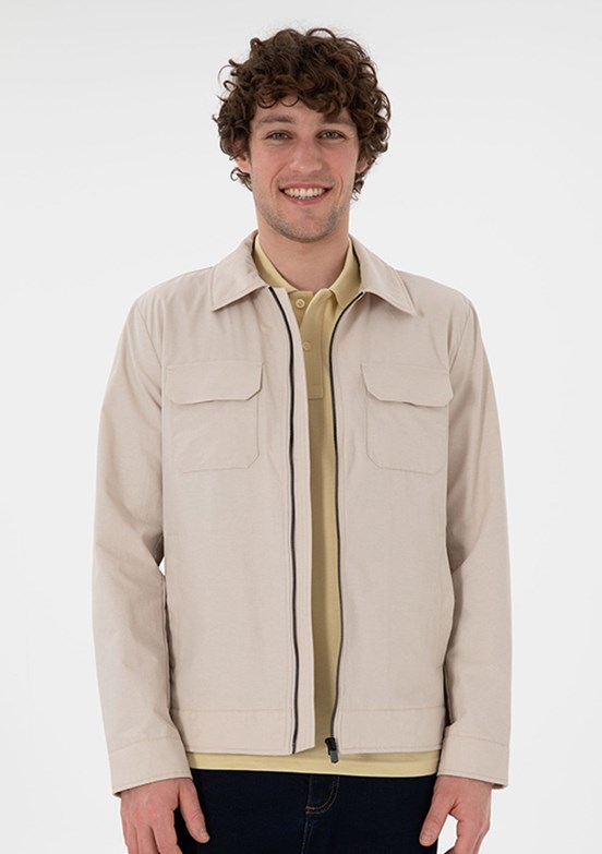 US POLO ASSN Bej Erkek Basic Mont