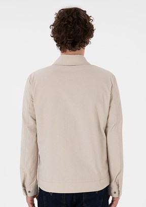 US POLO ASSN Bej Erkek Basic Mont