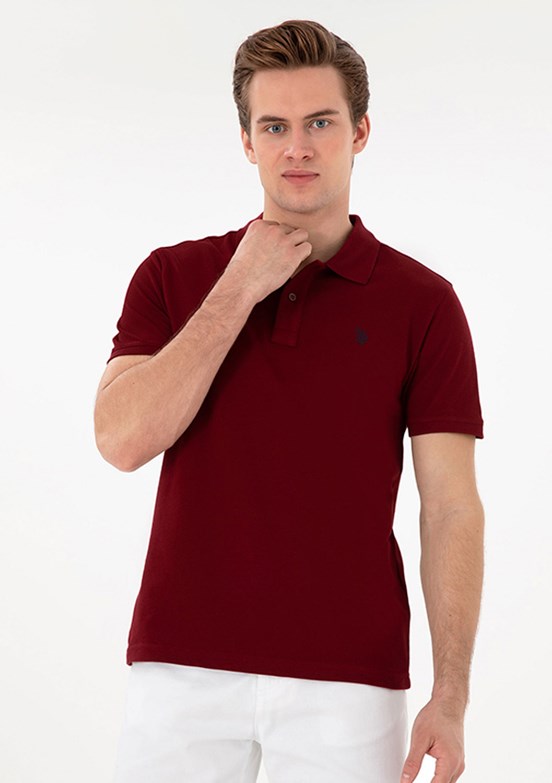 US POLO ASSN Bordo Erkek Basic T-Shirt