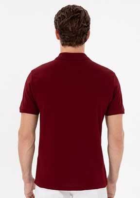 US POLO ASSN Bordo Erkek Basic T-Shirt