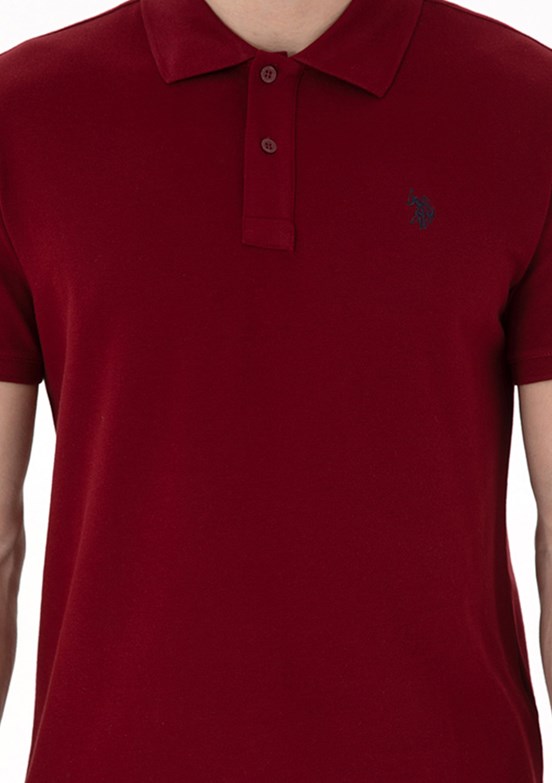 US POLO ASSN Bordo Erkek Basic T-Shirt