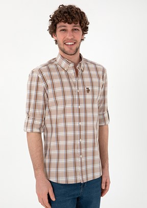 US POLO ASSN Yeşil Erkek Uzun Kol Gömlek